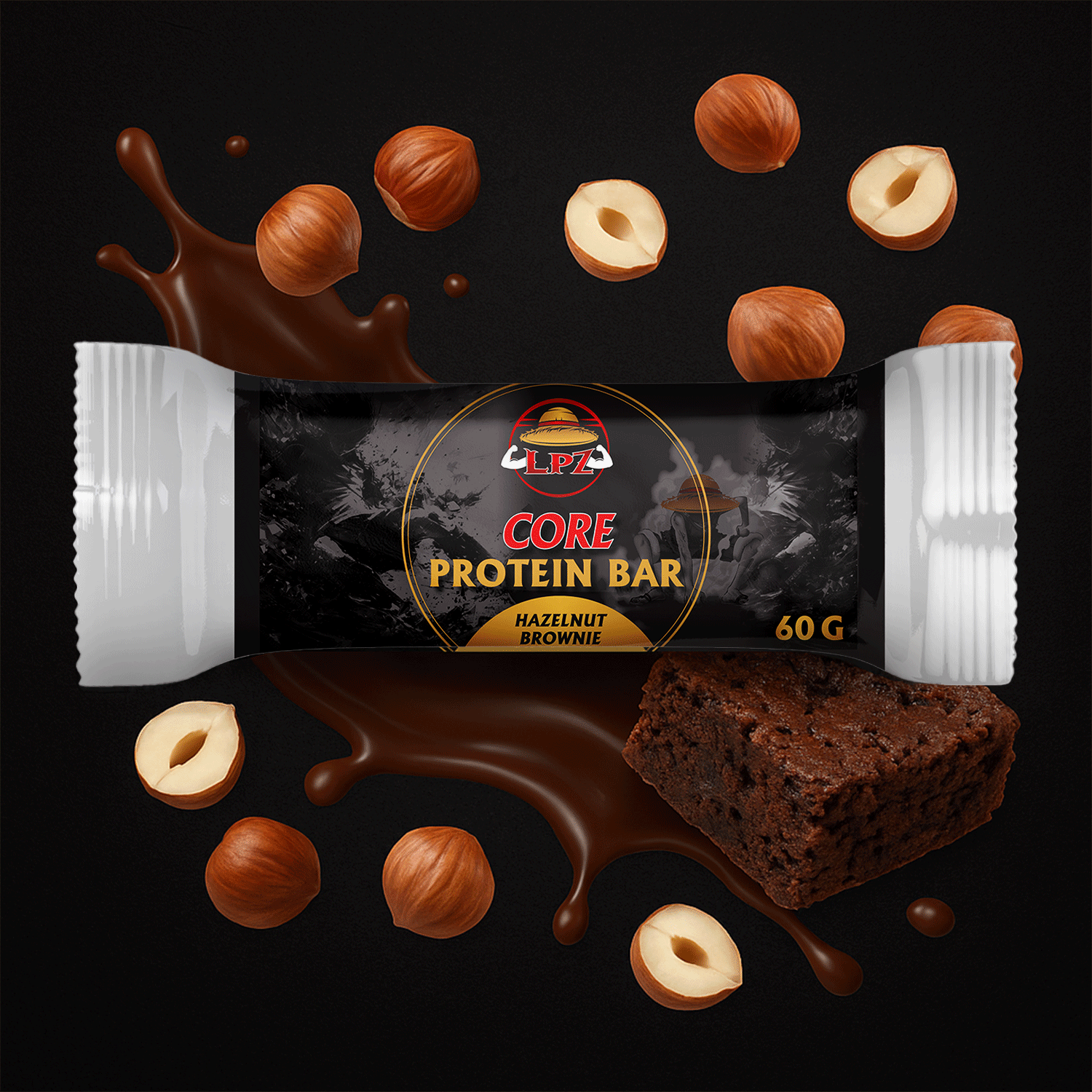 LPZ CORE Protein Bar - Hazelnut Brownie 60g