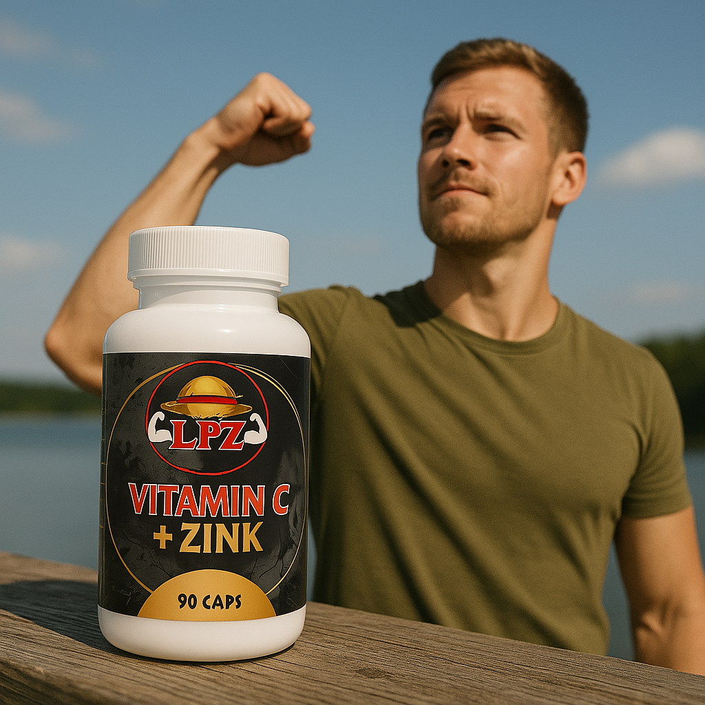 Mann mit LPZ Vitamin C + Zink